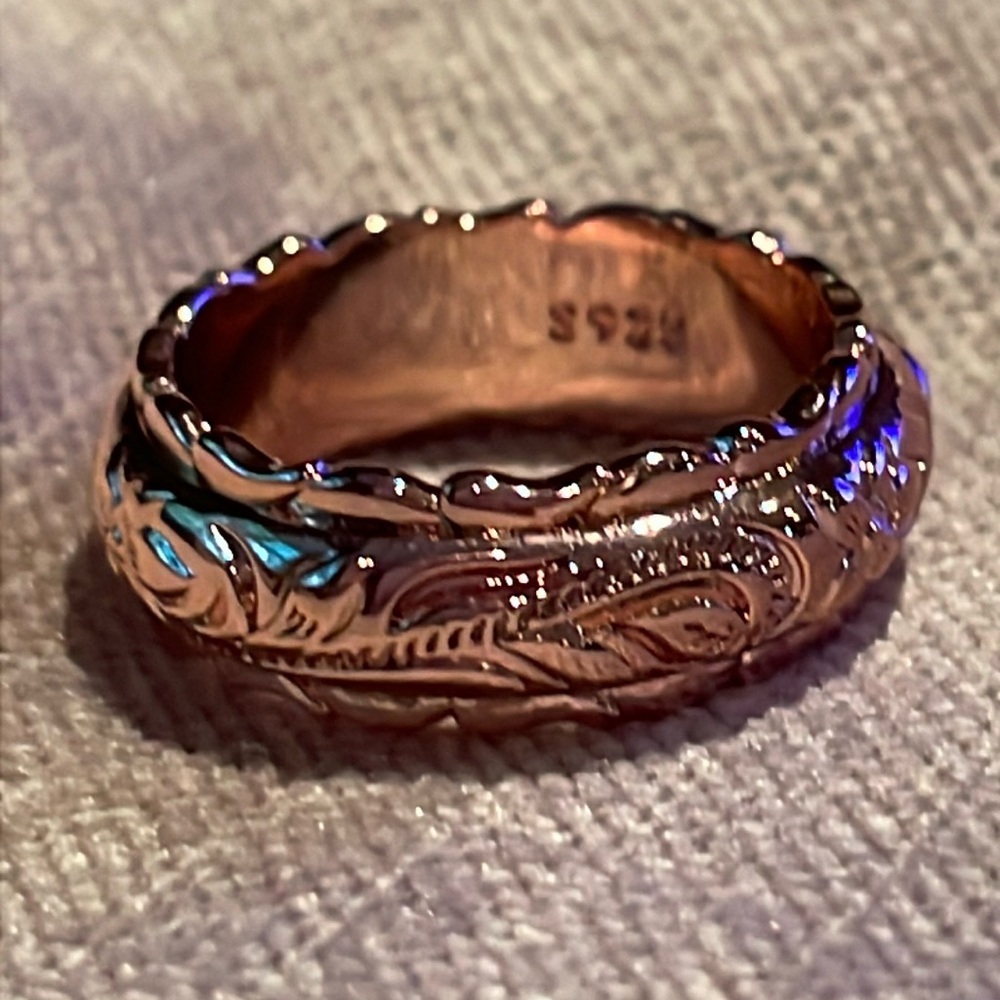 Rose Gold 925 Band Ring size 6.5